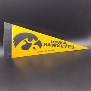 Iowa Hawkeyes NCAA College Mini Pennant Flag Felt RICO INC. 9 Inches Long